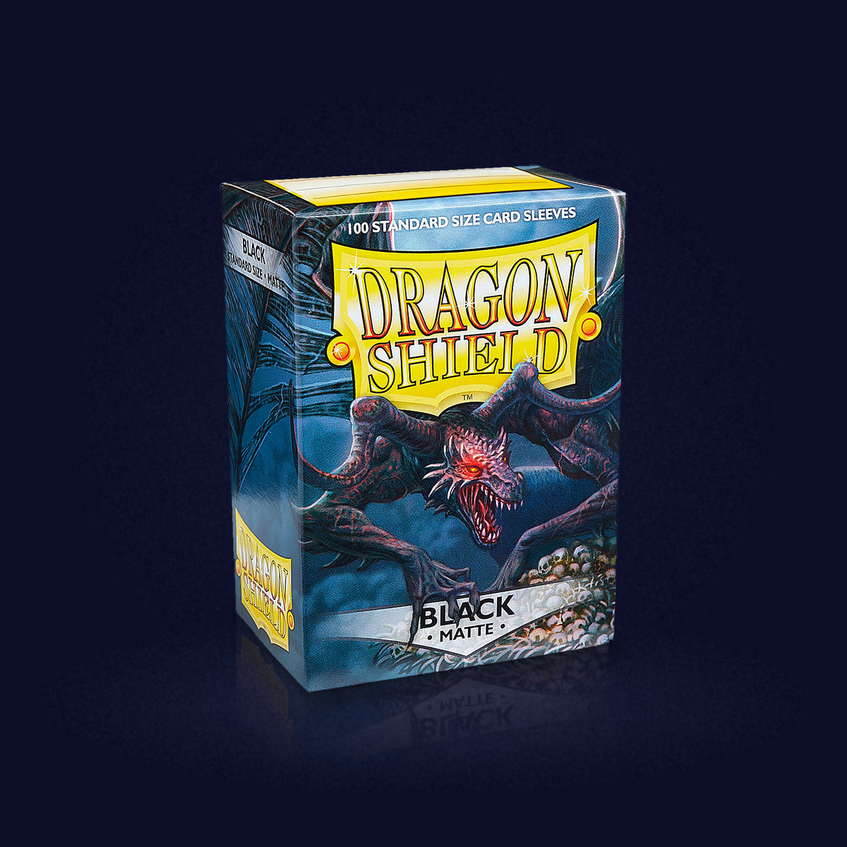 Protège-cartes Dragon Shield Matte Black x100 (format standard) - photo du produit